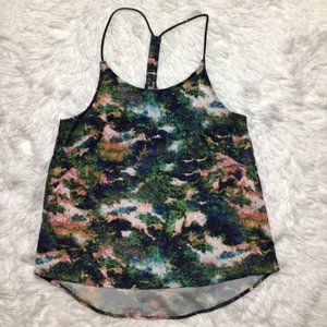H&M Strappy Watercolor Racerback Top Sz 4